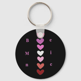 Be Mine Minimal Heart Stack Valentine T-Shirt Nyckelring