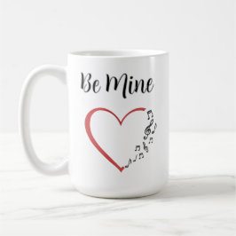 Be Mine Music Heart Kaffemugg