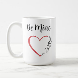 Be Mine Music Heart Kaffemugg