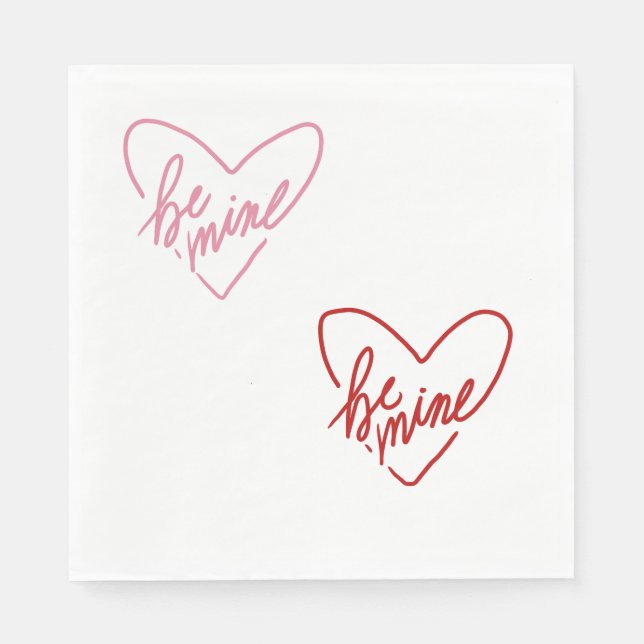 BE MINE  PAPPERSSERVETT (Framsidan)