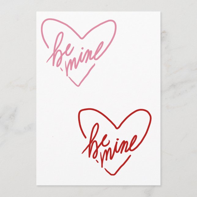 BE MINE  RÅDKORT (Framsida)