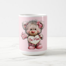  Be Mine Teddy with Heart Bouquet Kaffemugg