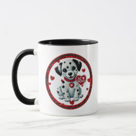 Be Mine Valentine Dalmatian Puppy Coffee Mugg
