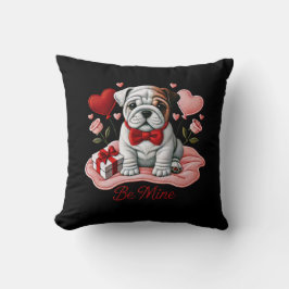 Be Mine Valentine English Bulldog Dekorativ kudde