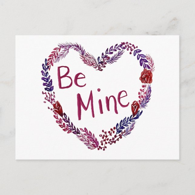 Be Mine Valentine Postcard Vykort (Framsida)