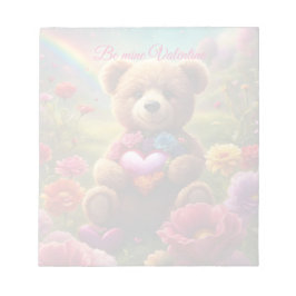 Be mine Valentine Teddy 1 Anteckningsblock