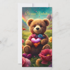 Be mine Valentine Teddy 1 Julkort