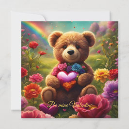 Be mine Valentine Teddy 1 Julkort