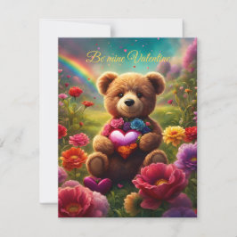 Be mine Valentine Teddy 1 Julkort