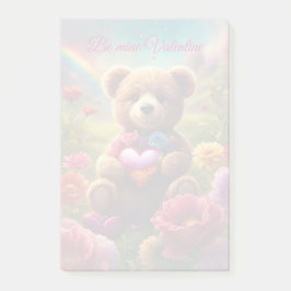 Be mine Valentine Teddy 1 Post-it Block