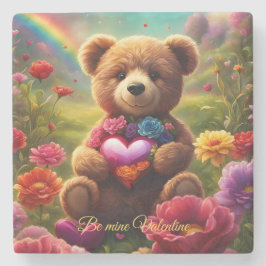 Be mine Valentine Teddy 1 Stenunderlägg