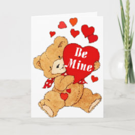 Be Mine Valentine Teddy Helgkort