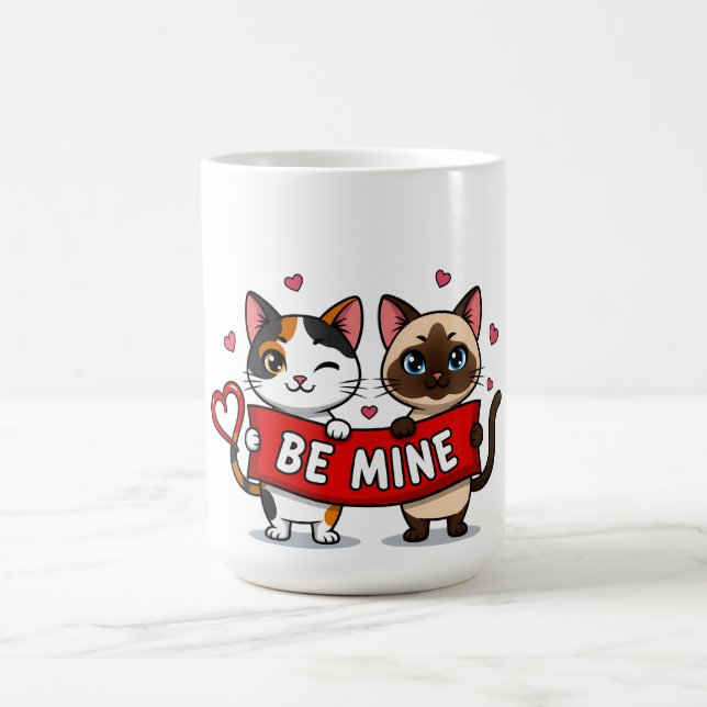 BE MINE Valentine's Cats | Cute Kittens with Love Kaffemugg (Center)