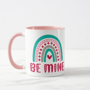 BE MINE-valentinregnbåge Mugg