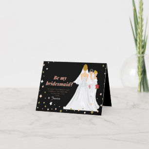 "BE MY BRIDESMAID"-KORT Bröllop Hälsning Kort