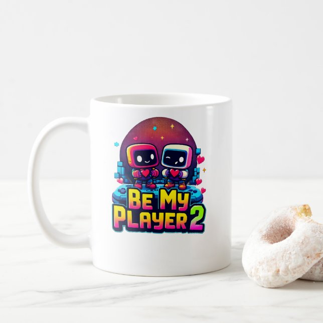 Be My Player 2 Mug – Gamer Couple Gift Kaffemugg (Med munk)