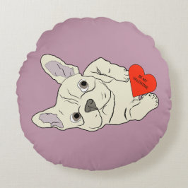 Be my Valentine, dog Rund Kudde