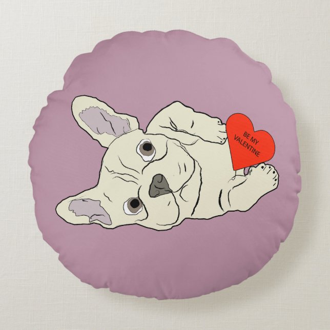 Be my Valentine, dog Rund Kudde (Framsidan)