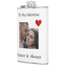 Be My Valentine Flask Custom Vinyl Wrap with Photo Fickplunta