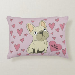 Be my Valentine, French Bulldog Prydnadskudde
