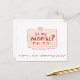 Be My Valentine Funny Card for Couples Vykort