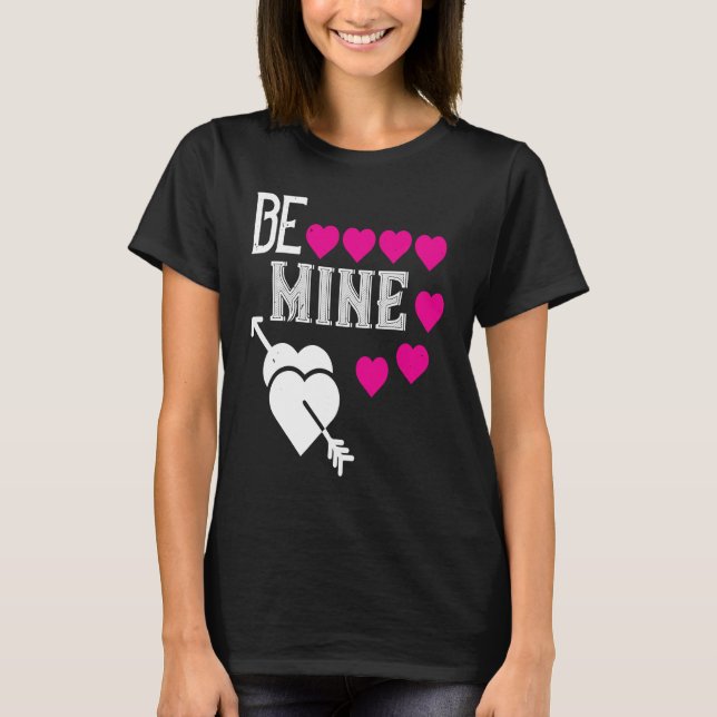 Be My Valentine Happy Valentines Day  For Him Her T Shirt (Framsida)