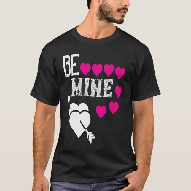 Be My Valentine Happy Valentines Day  For Him Her T Shirt (Framsida)