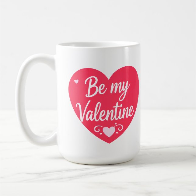 Be my Valentine Heart Kaffemugg (Vänster)