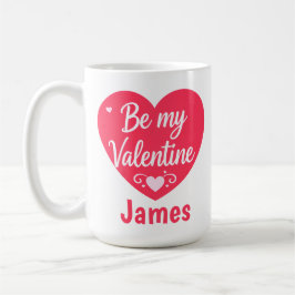 Be my Valentine Heart personalized Kaffemugg