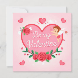Be my valentine julkort