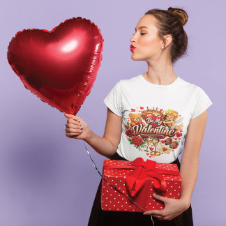 Be My Valentine Liebesfeier Design T Shirt