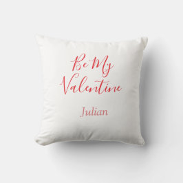 Be my valentine red name elegant love couple  kudde