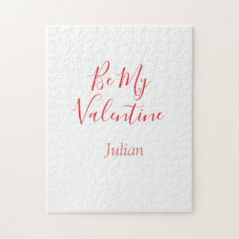 Be my valentine red name elegant love couple  pussel