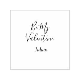 Be my valentine red name elegant love couple  självfärgande stämpel