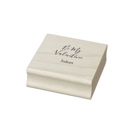 Be my valentine red name elegant love couple  stämpel