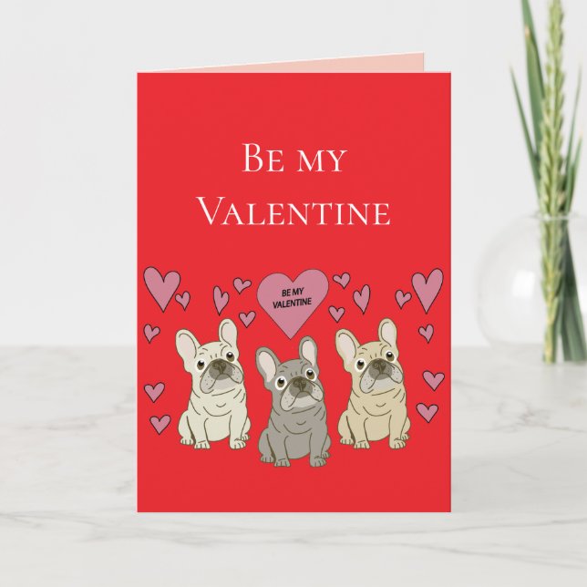 Be my Valentines, dogs Kort (Framsida)