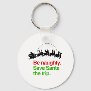 BE NAUGHTY SPARA SANTA RESA -.png Nyckelring