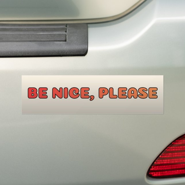 Be Nice, Please Bildekal (På Bil)