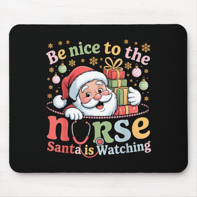Be Nice To The Nurse Santa Is Watching Christmas X Musmatta (Framsidan)