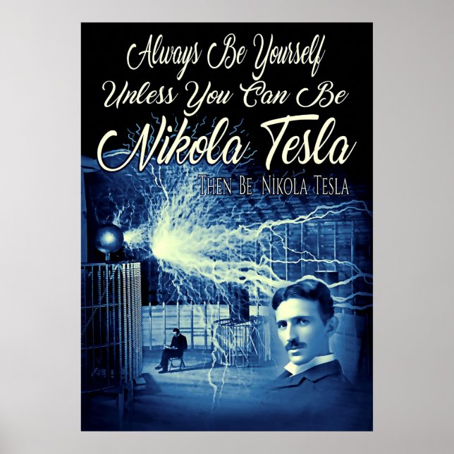 Be Nikola Tesla Poster (Framsidan)