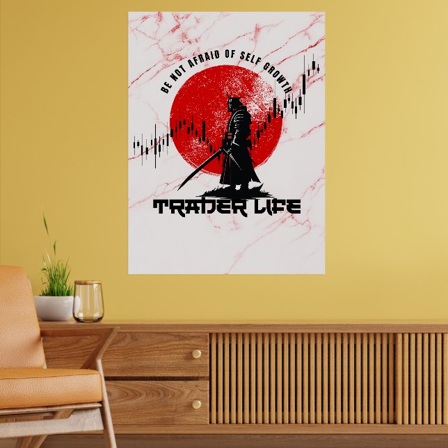 Be not afraid | Motivation | Samurai N Marble Poster (Vardagsrum 2)