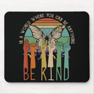 Be om autism Awareness ASL Mamma Lärare Kindness Musmatta