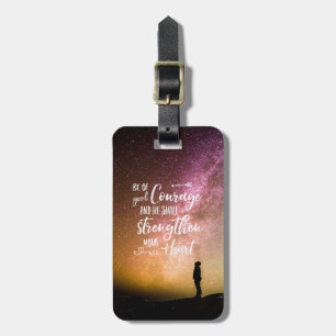 Be om Bra Courage night himlar - Psalm 31:24 Lugga Bagagebricka