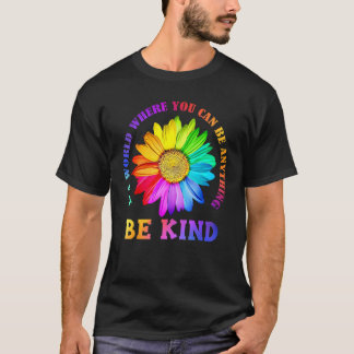 Be om Daisy Flower Rainbow LGBT Gay Lesbisk Prid T Shirt