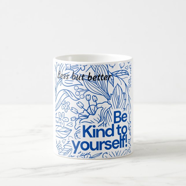 ✨ "be om dig själv" - Minimalistisk motivation Kaffemugg (Center)