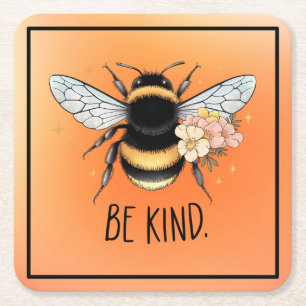 Be om honungsbi Clipart-57650 Underlägg Papper Kvadrat