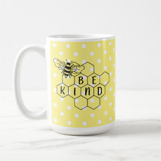 Be om Humla Gult Polka-punkt Kaffemugg