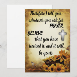 Be om i bön Skrift Platt Välkomstkort 