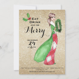 Be om inbjudan till middagspatent i God jul