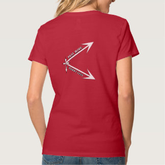 Be om mer, oroa dig mindre Kristallpil design Tro T Shirt